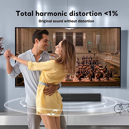 Barras de sonido para TV, altavoces TV Sound Bar, bajo profundo, sonido 3D Surround estéreo para cin - 